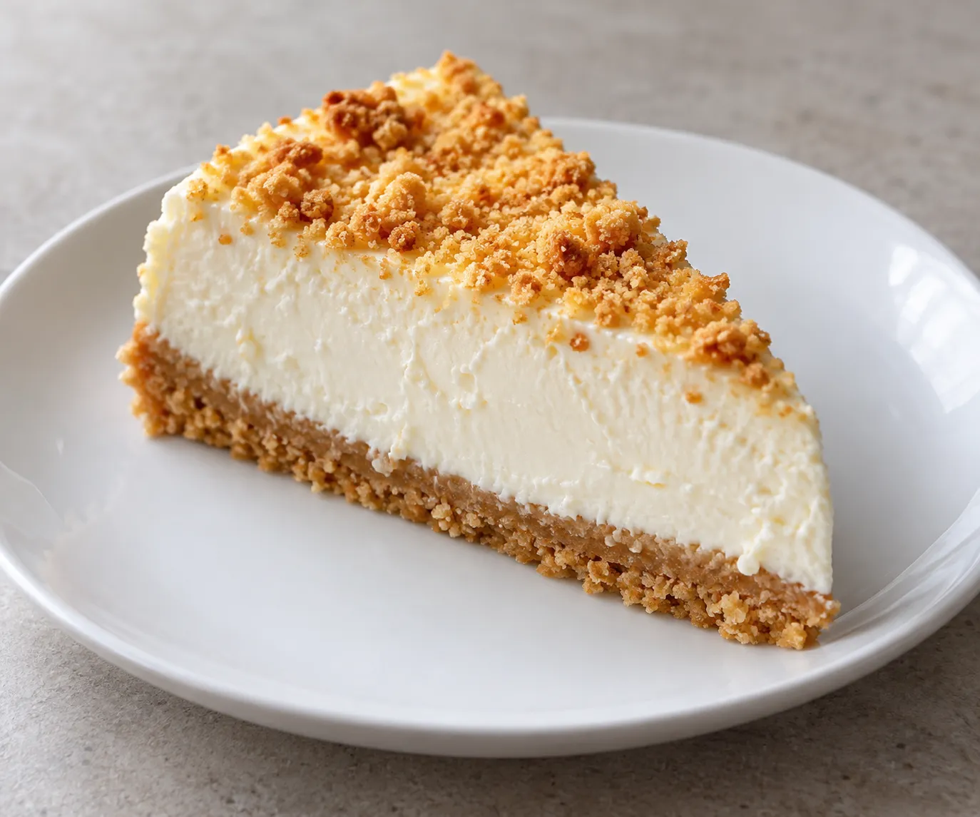 No-Bake Cheesecake with Crumb Topping