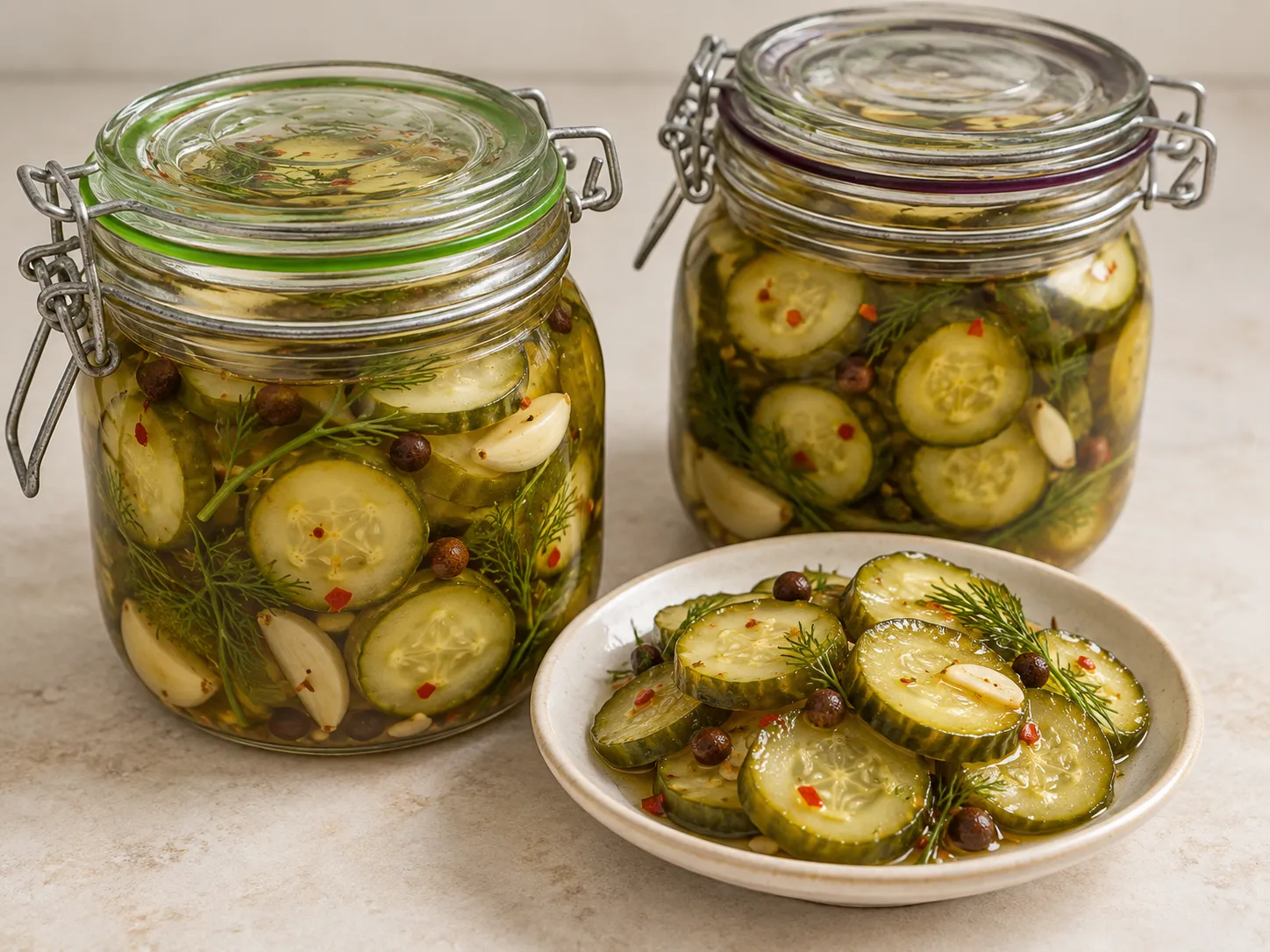 Quick Dill Pickle Slices